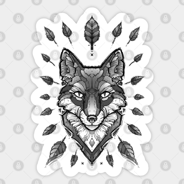 geometric silver fox Sticker by weilertsen